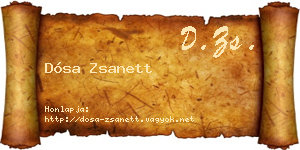 Dósa Zsanett névjegykártya